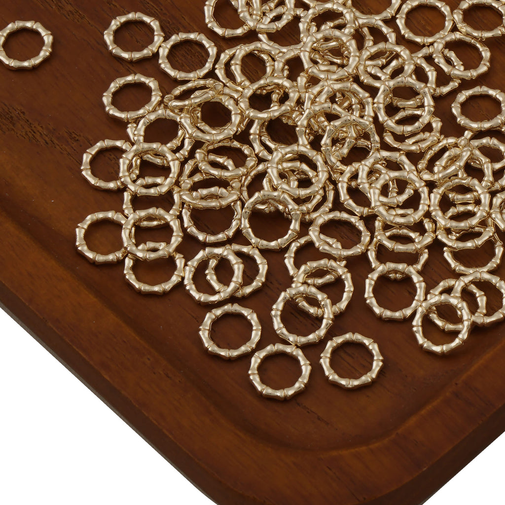 20PCS 14k Gold Filled Bamboo Jump Ring, 8mm Closed Jump Ring, Round Jump Ring, Bracelet Connector Jump Ring, Bamboo Jump Ring 10419450