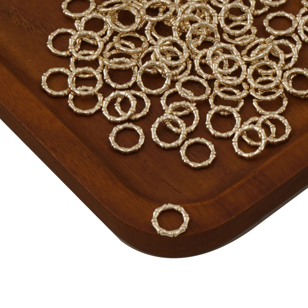 20PCS 14k Gold Filled Bamboo Jump Ring, 8mm Closed Jump Ring, Round Jump Ring, Bracelet Connector Jump Ring, Bamboo Jump Ring 10419450