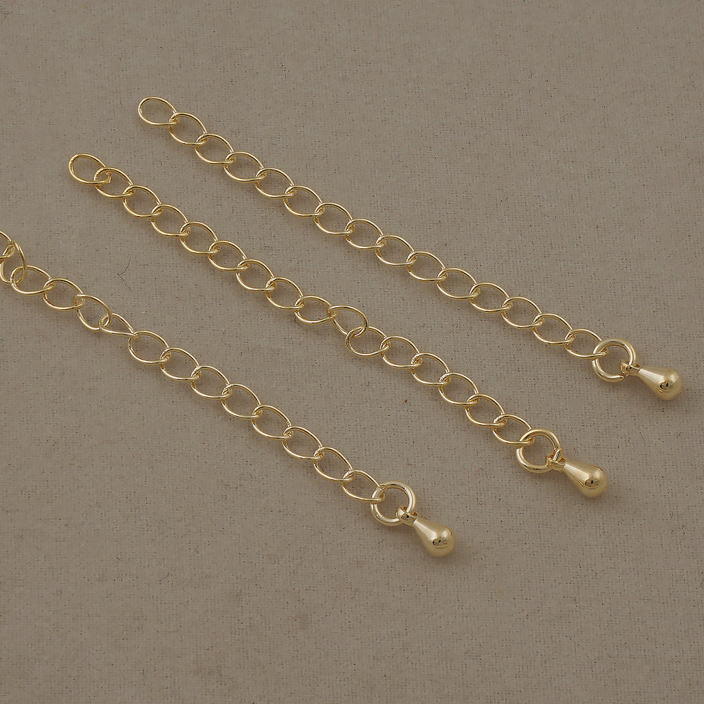 14K Gold Filled Teardrop Chain Extender for Necklace Bracelet Supply Component findings Extenders 20pcs 10424051