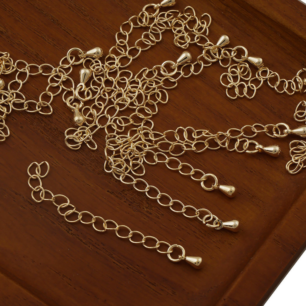 14K Gold Filled Teardrop Chain Extender for Necklace Bracelet Supply Component findings Extenders 20pcs 10424051