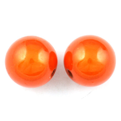 Top Quality 18mm Round Miracle Beads,Orange,Sold per pkg of about 170 Pcs