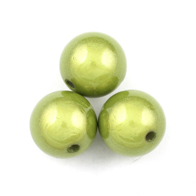 Top Quality 8mm Round Miracle Beads,Green Yellow,Sold per pkg of about 2000 Pcs