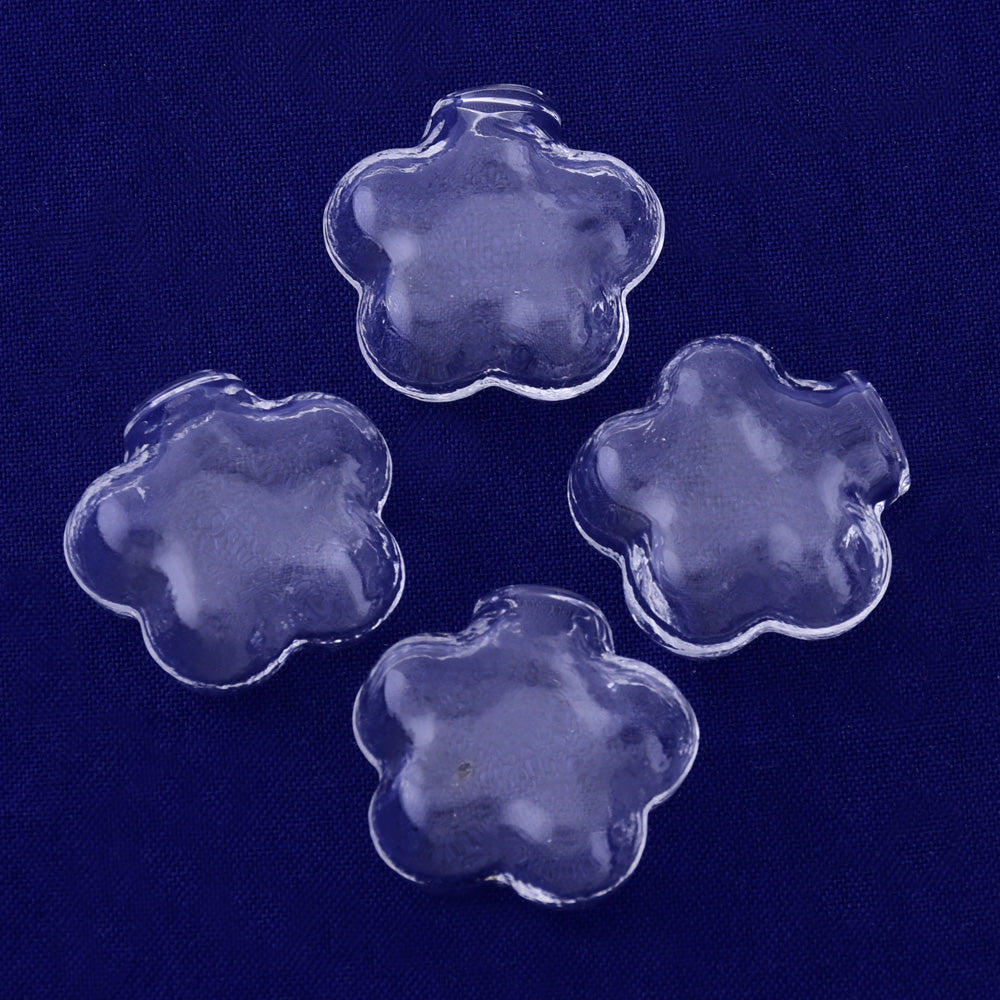 10pcs Glass Jars 20*15MM Plum flower shaped White Clear glass for jewelry Necklace Pendant making Clear Glass wishing Bottles