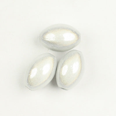 Top Quality 9.5*14mm Olive Miracle Beads,White,Sold per pkg of about 880 Pcs