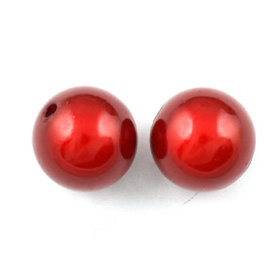 Top Quality 14mm Round Miracle Beads,Dark Red,Sold per pkg of about 350 Pcs