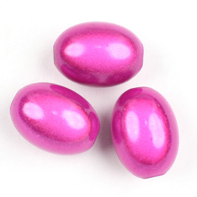 Top Quality 14*20mm Olive Miracle Beads,Fuchsia,Sold per pkg of about 240 Pcs