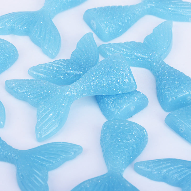Mermaid Resin Tail Embellishment Mermaid Tail Charms DIY Headband Supply 10pcs 102402