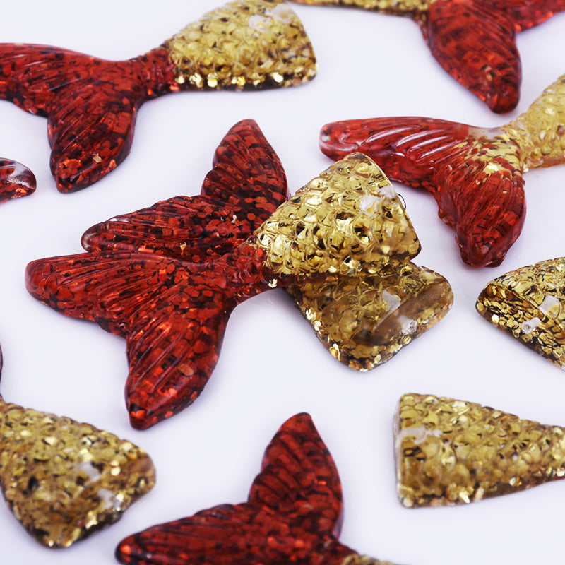 Mermaid Resin Tail Embellishment Mermaid Tail Charms DIY Headband Supply 10pcs 102402
