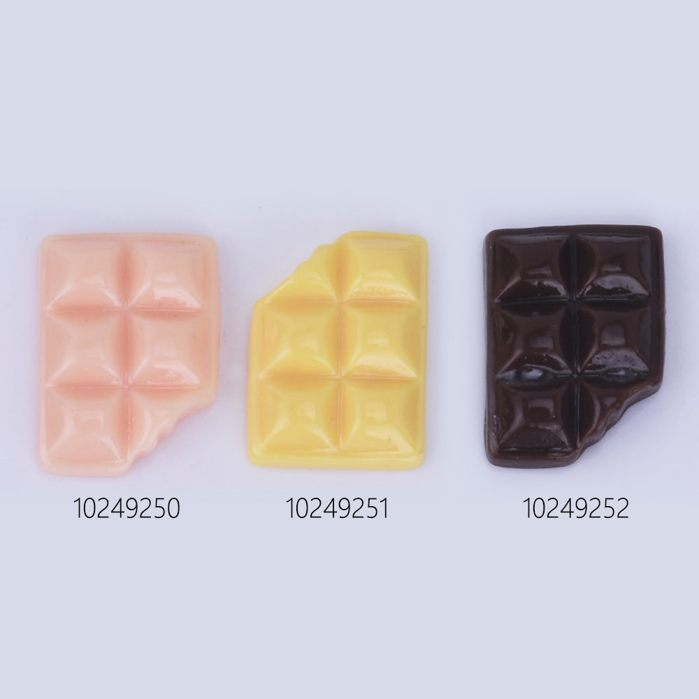 12*16mm Bitten Chocolate Resin Flatback Cabochons pink/yellow/coffee Sweets Kawaii Decoden 10pcs 102492