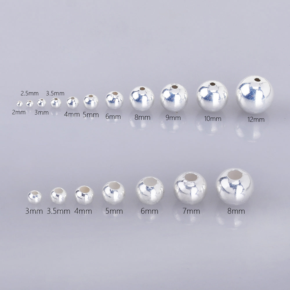 Sterling Silver 7mm Spacer Beads for Jewelry Making. Wholesale