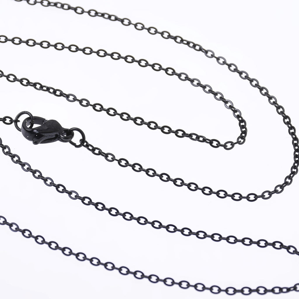 304 Stainless Steel cross O Flat Link Chain width 1.6*0.4mm Jewelry Chains 18