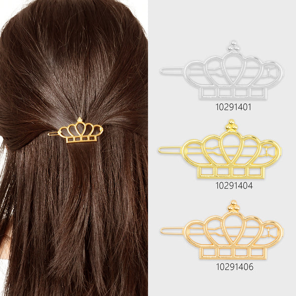 1"*1 3/4" Alloy Crown hair clip Hair Jewelry Geometric Hairpin Hair Barrette Hair Accessory Hair Accessory Supply 5pcs 102914