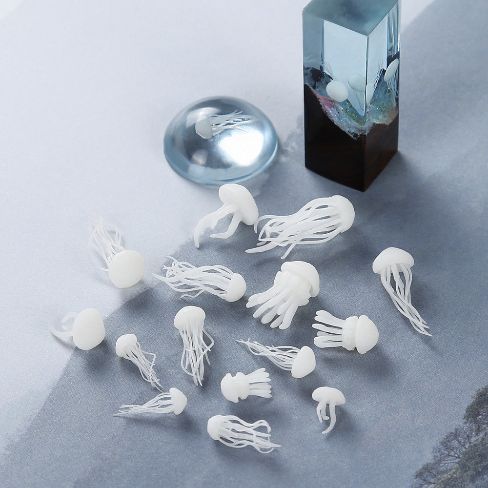 Mini 3D jellyfish Model Ocean Model filler DIY Crystal Resin Ocean