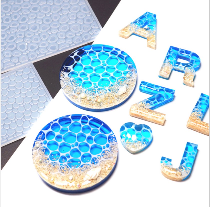 1PCS Creative Water Ripple Silicone DIY Ocean Wave Resin Mold For Home Decoration 103296