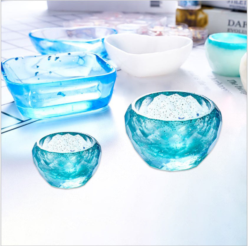 1 pcs DIY Small Plate Silicone Mold Heart Shaped Square Silicone Dish Mold Adorable Bowl Resin Molds-Table Decorations 103299