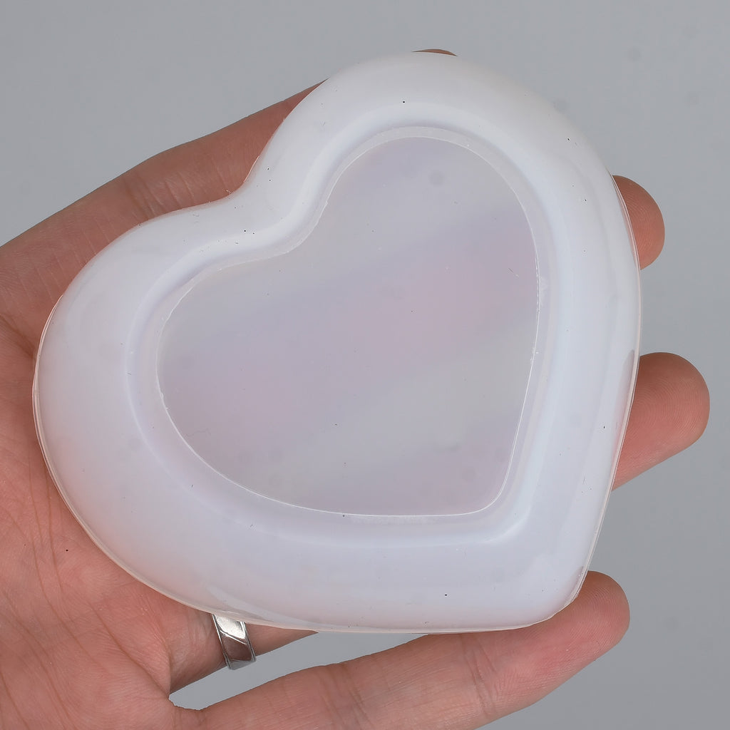 1 pcs DIY Small Plate Silicone Mold Heart Shaped Square Silicone Dish Mold Adorable Bowl Resin Molds-Table Decorations 103299