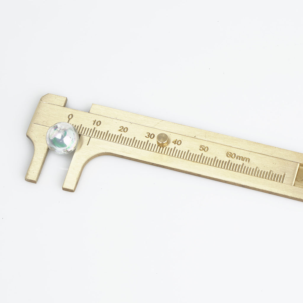 80mm Mini Brass Vernier Sliding Gauge Vernier Caliper Micrometer Gauge mini brass & gold ruler,measuring tools 1pcs 10334550