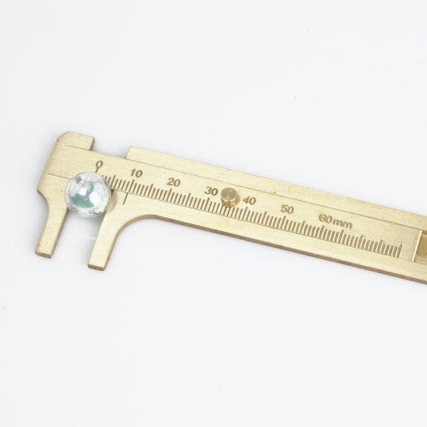 80mm Mini Brass Vernier Sliding Gauge Vernier Caliper Micrometer Gauge mini brass & gold ruler,measuring tools 1pcs 10334550
