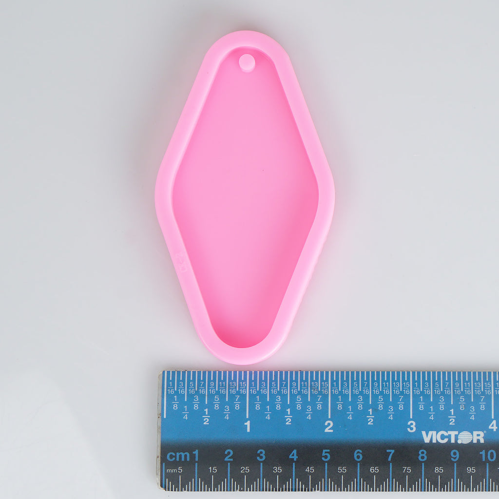 1 piece Glossy Silicone Gemstone Mold Gemstone Keychain Mold with a hole 10337350