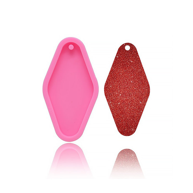 1 piece Glossy Silicone Gemstone Mold Gemstone Keychain Mold with a hole 10337350