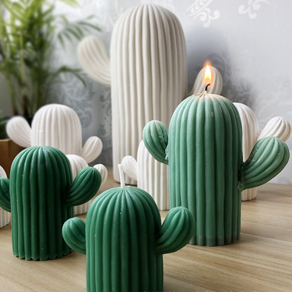 1pc 3D Cactus Mold, Succulent Mold, Silicone Soap Mold, Aromatherapy Candle Mold, Plaster Mold 10359950