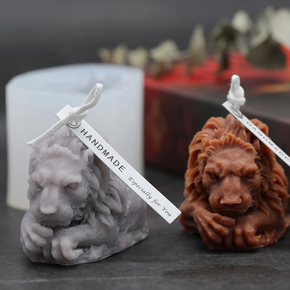 1pc 3D Silicone Lion Mold, Silicone Candle Mold, DIY Handmade