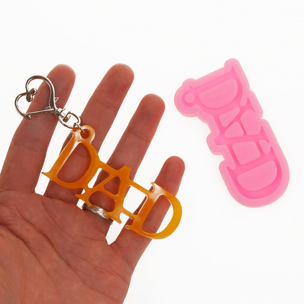 1 Piece Silicone Keychain Mold Dad Keychain Mold Silicone Mold For Epoxy Resin 10363550