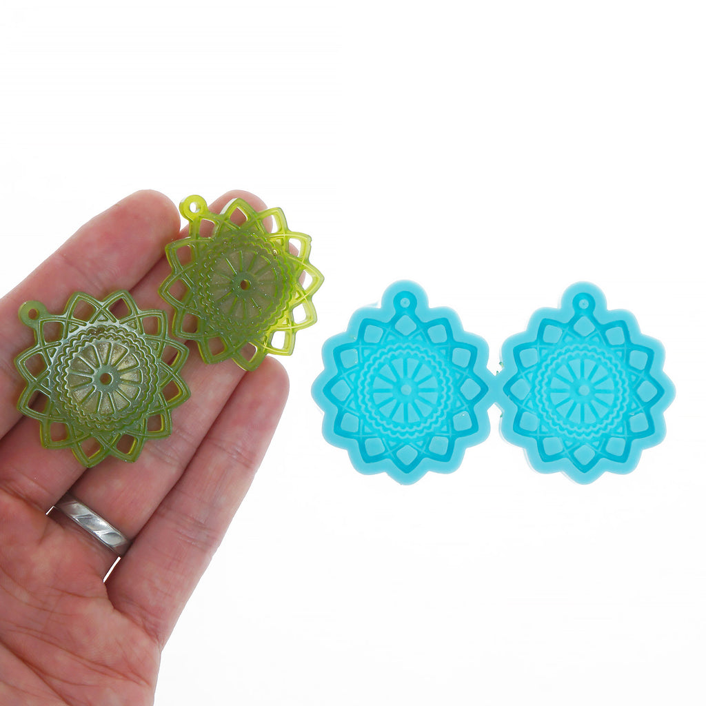 Silicone Flower Earring Mold Papercutting Earring Mold Resin Jewerly Earring Charm DIY Resin Earrings 10369758