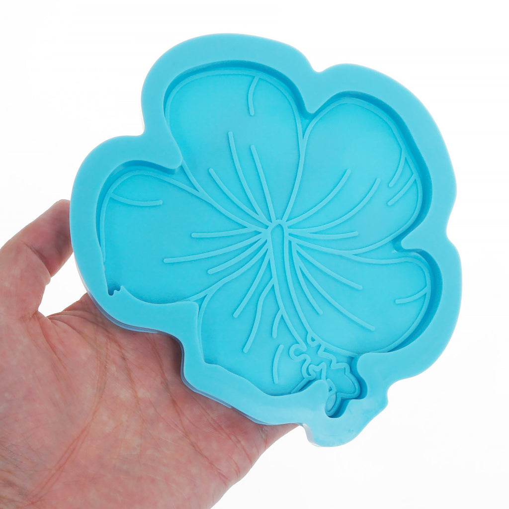 1pc Blue Silicone Sakura Coaster Molds Resin Epoxy Coaster Mold for Making Craft 10369951