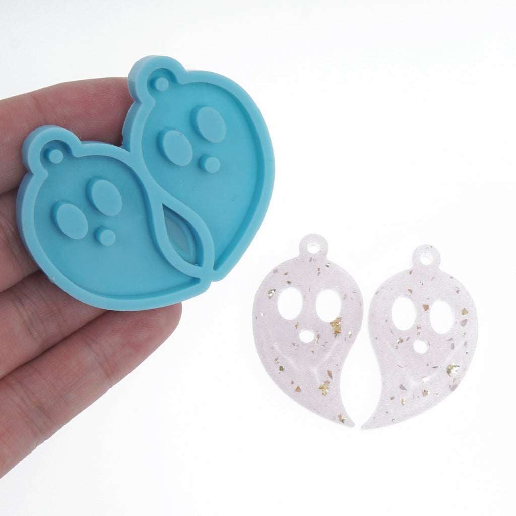 1PC Silicone Earring Mold Halloween Ghost Resin Earring Charm DIY Resin Earring Mold 10386356
