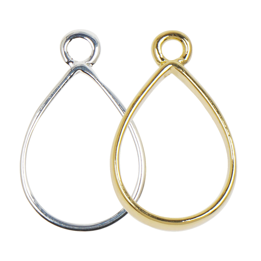 12*17mm Teardrop Open Back Bezel Pendant open bezel setting Teardrop Charms Jewelry making 10pcs 103883