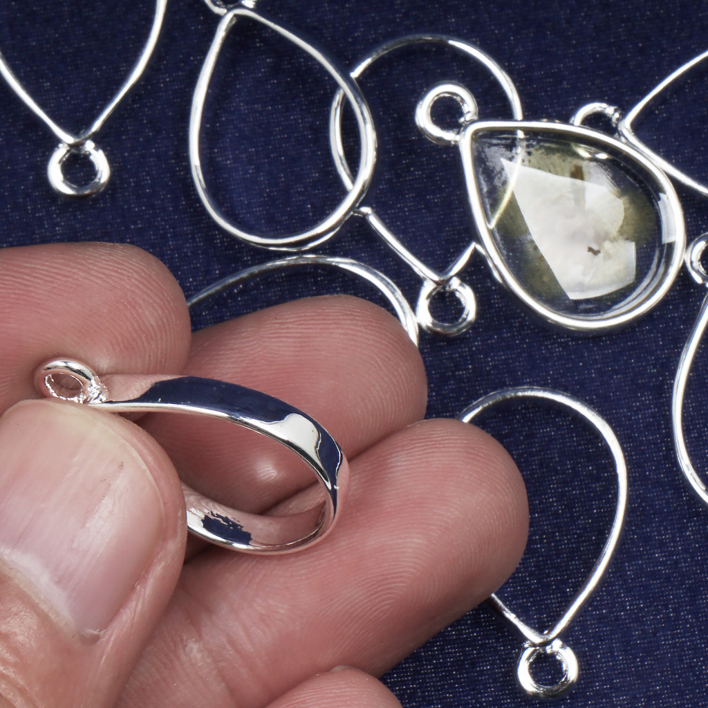 12*17mm Teardrop Open Back Bezel Pendant open bezel setting Teardrop Charms Jewelry making 10pcs 103883