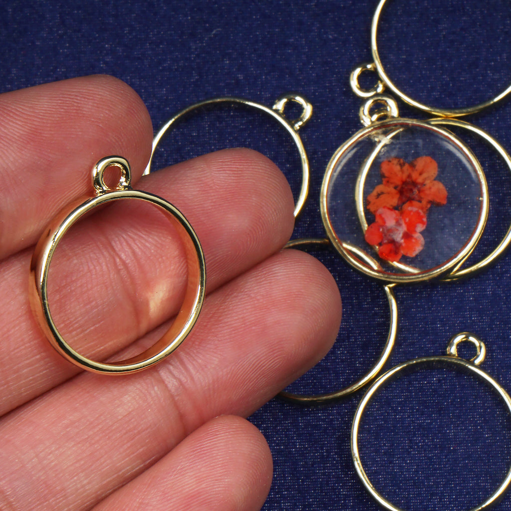 17mm Round Open Back Bezel Pendant open bezel setting Round Charms Jewelry making 10pcs 103884