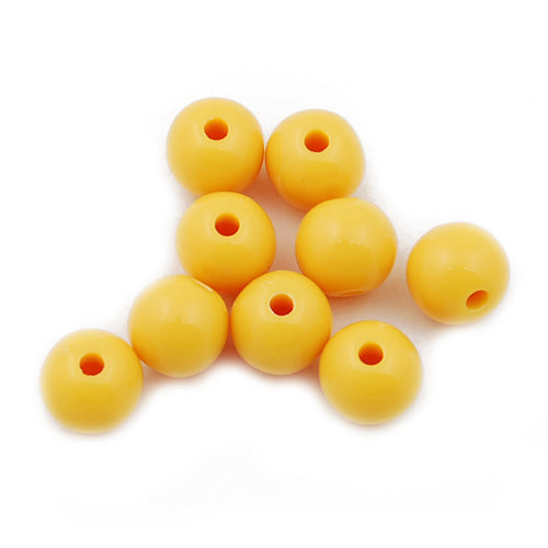 8 MM,Round Solid Color Beads,Yellow,Sold 500 Grams Per Package,Approx 1800 PCS