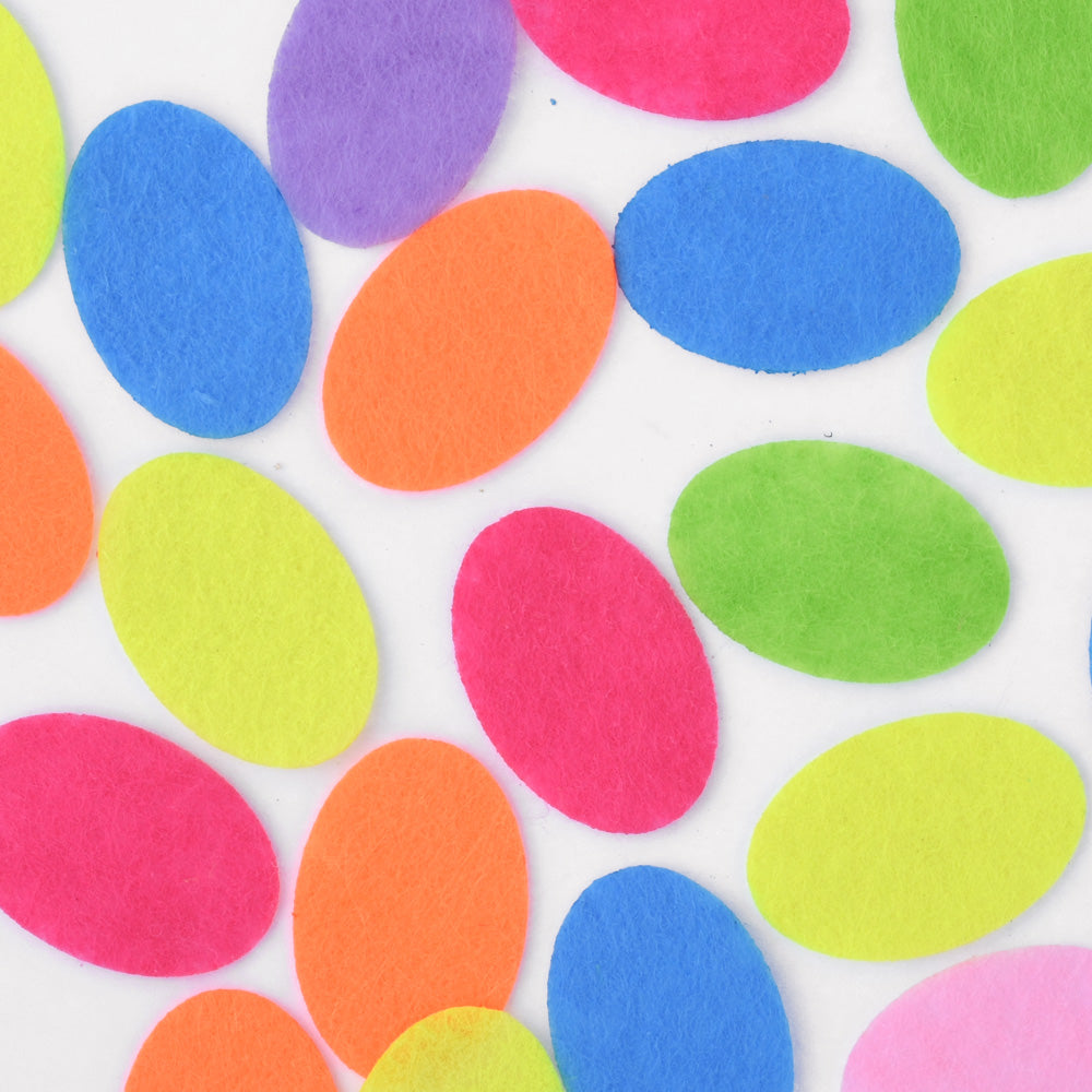 19x28mm Oval Locket Pads Felt Pads for Essential Oil Diffuser Lockets Mixed Color 20Pcs