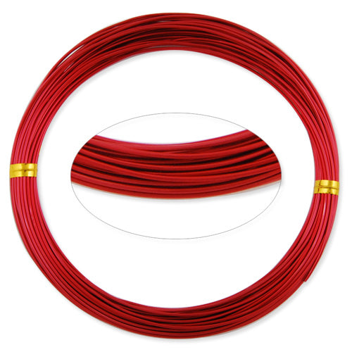 1MM Anodized Aluminum Wire,Red Coated, round,10M/coil,Sold Per 10 coils