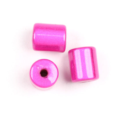 Top Quality 8 x 10 MM Tube Miracle Beads,Fuchsia,Sold per pkg of about 1100 Pcs