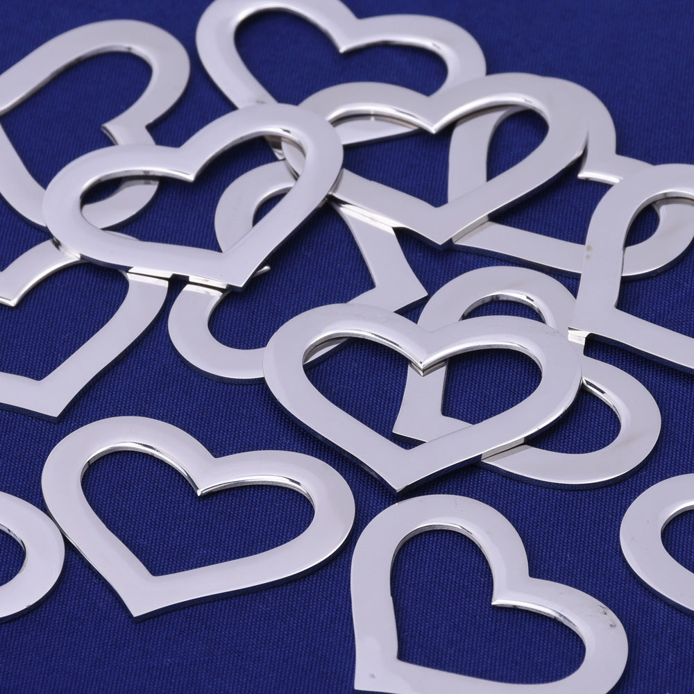 10 tibetara® Stainless Steel Heart Washer Stamping Blank about 32x25mm Heart Tags,Jewelry Tools Stamping Supplies