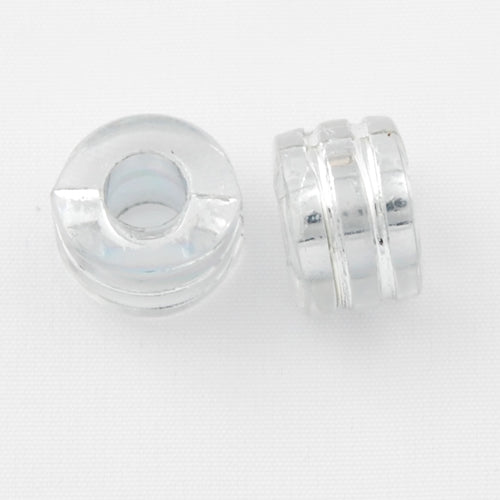 6*9 MM Silver Lined Hole Plastic Beads Sold per pkg of 1800 PCS