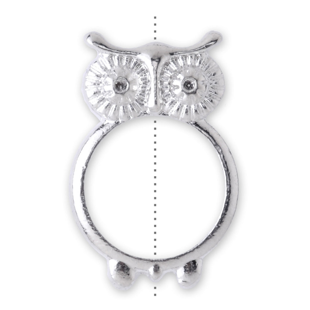 20 Metal Owl Charm Pendant fit 12mm bead, owl beaded Jewelry Findings