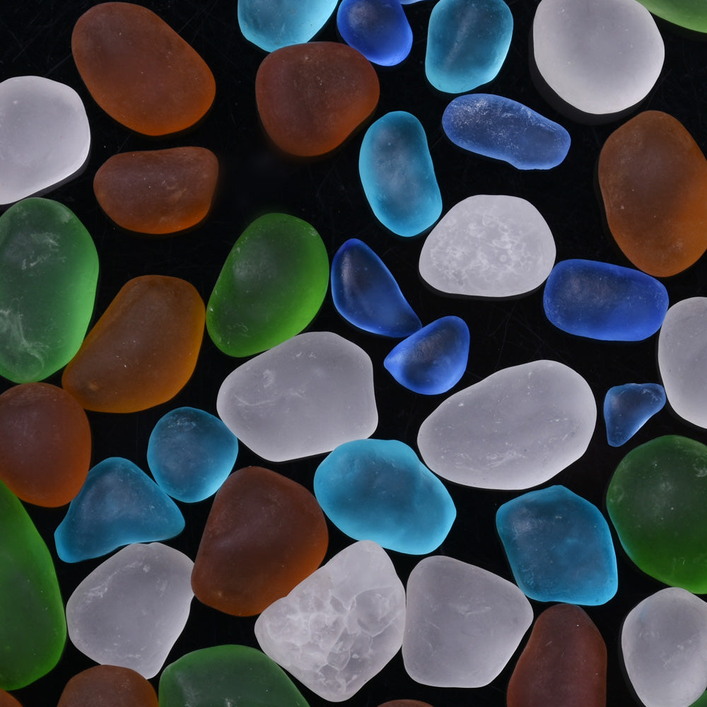 3-6MM Faux Sea Beach Glass Matte Glass Wedding DIY Favors Jewelry Use Mixed Color