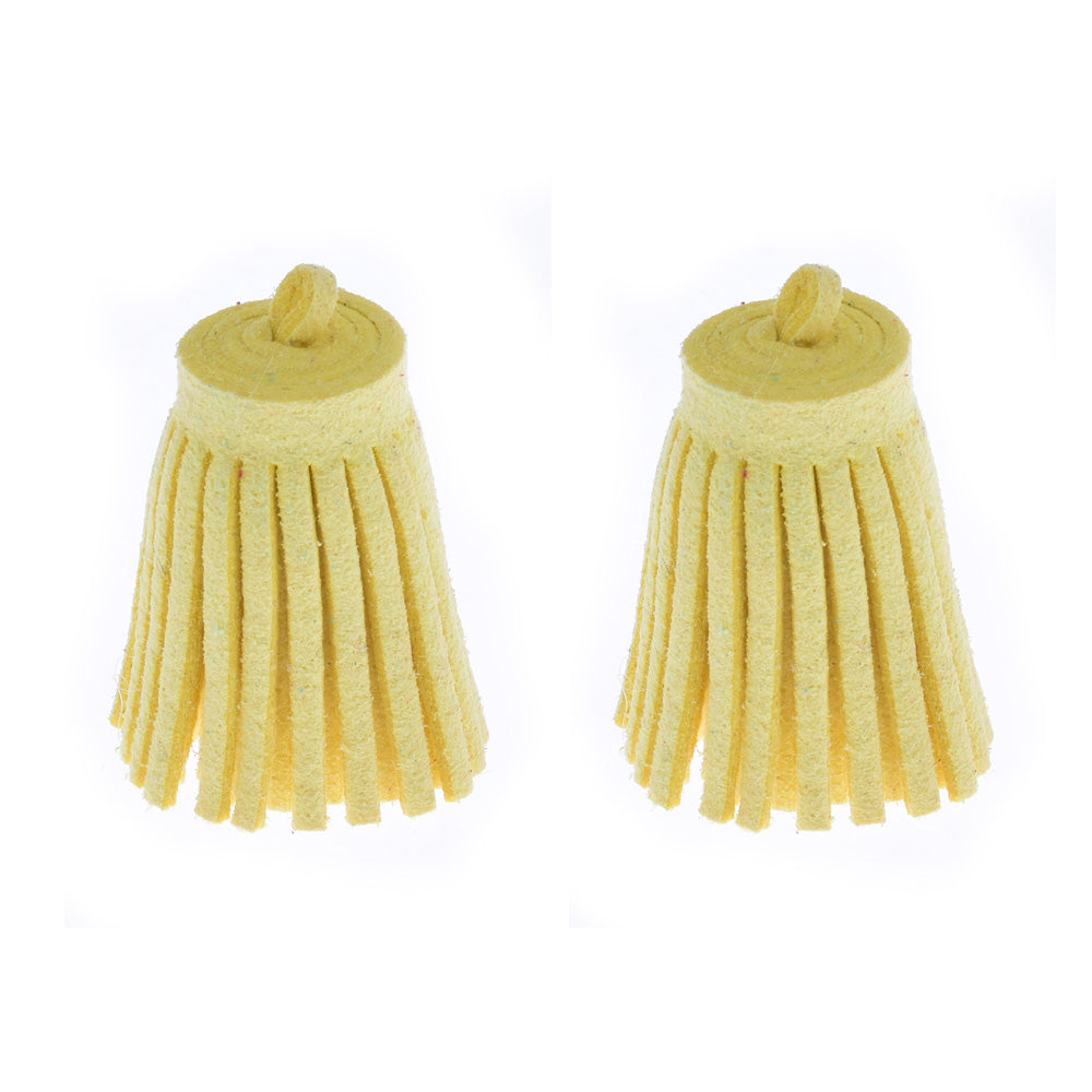 3CM Fiber Tassel Artificial Leather Tassel Fringe Tassels cute fat tassel DIY jewelry Accessories Pendent Charms Findings yellow 10pcs