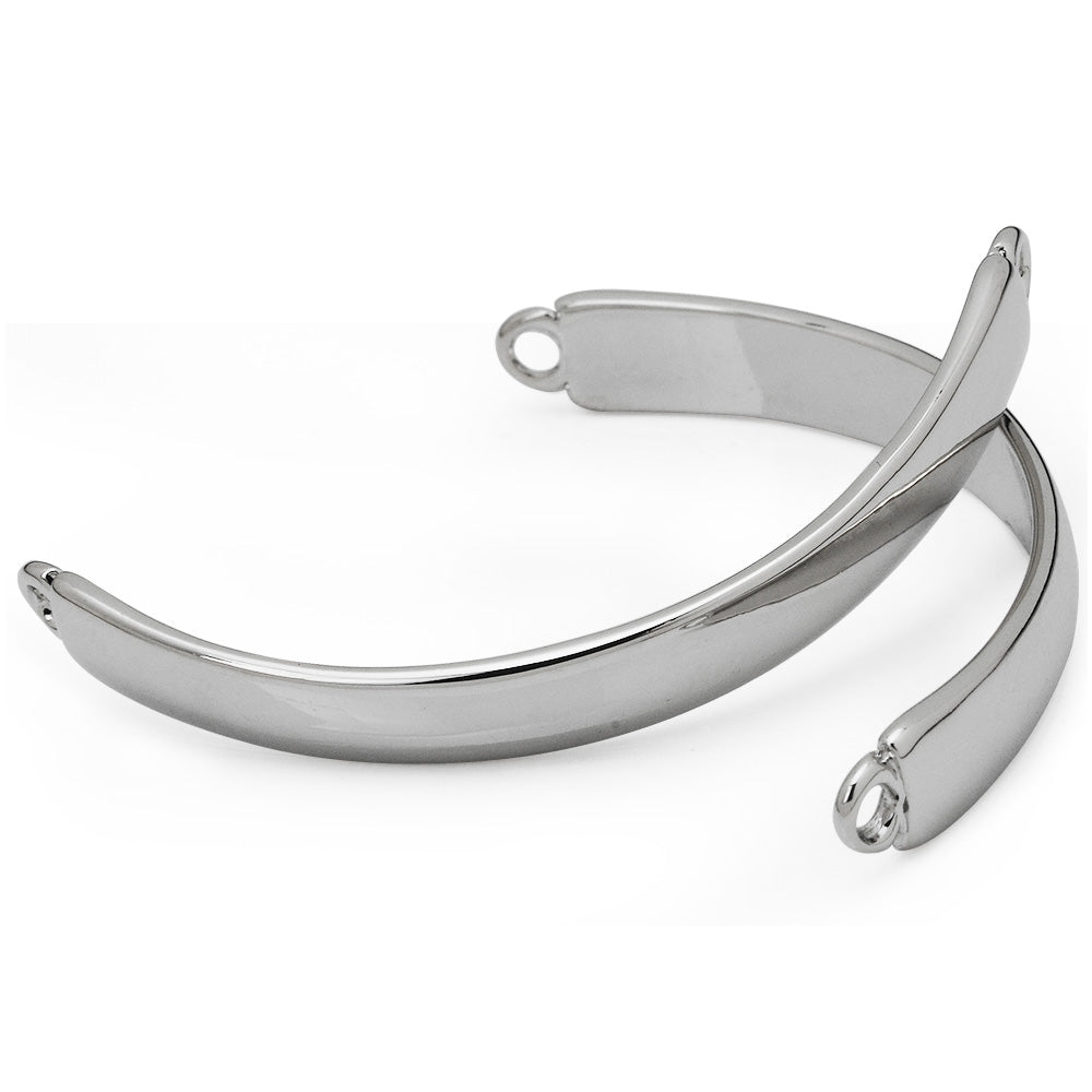 7*54mm Jewelry Bangle Connector,Imitation Rhodium Plated Bracelet Link,curve Suitable for wrist,Easy use,20pcs/lot