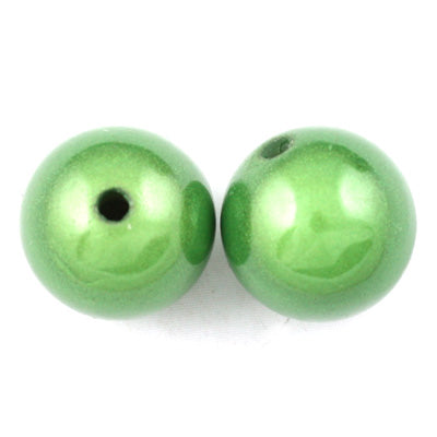 Top Quality 16mm Round Miracle Beads,Green,Sold per pkg of about 250 Pcs