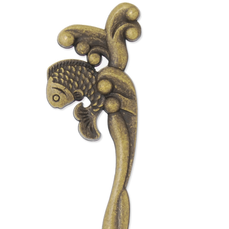 fish sticks stick accessories 26x127mm Antique Bronze Hair Stick,The leaping of fish,Metal Hair Stick, Hair Accessories,Hair Sticks Hairpin,10PCS/lot