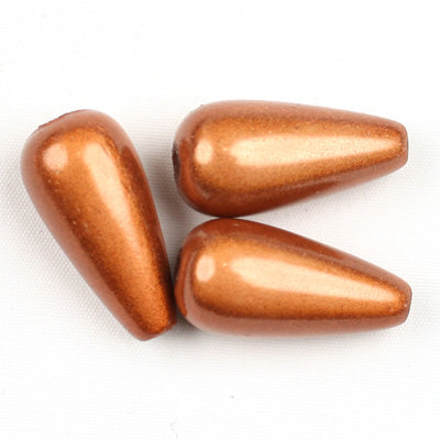 Top Quality 8*15mm Teardrop Miracle Beads,Cinnamon,Sold per pkg of about 1000 Pcs