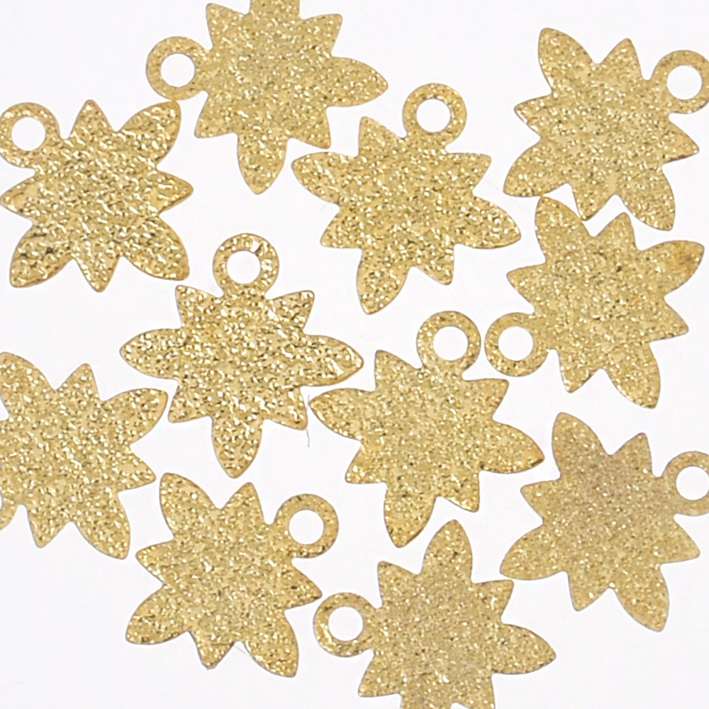 About 10mm brass Electroplate leaf stampings Leaf Stamping Tag Charms Stamping Tags jewelry pendants 18 Golden 20 pcs