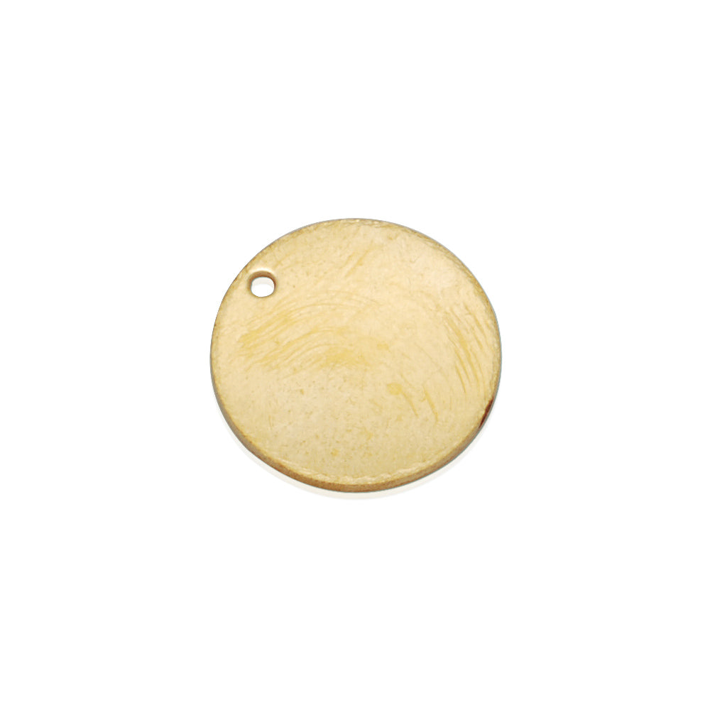 about 16mm  Single-Hole circular sheet brass,Brass Blanks stamping blanks tags,Jewelry Making Discs,Thickness 1 mm,Metal,50pcs/lot