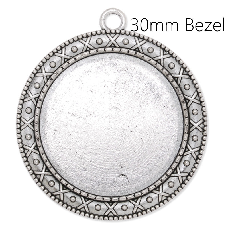 30mm Round simple Pendant tray,Zinc alloy filled,antique silver plated,20pcs/lot