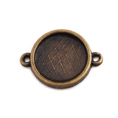 14MM Round Bracelet bezel,Antique Bronze Plated,Lead Free And Nickel Free,fit 14mm round glass cabochon,Sold 50PCS Per Pkg